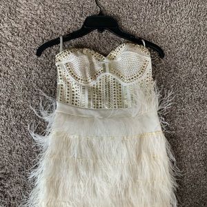 White feather dress
